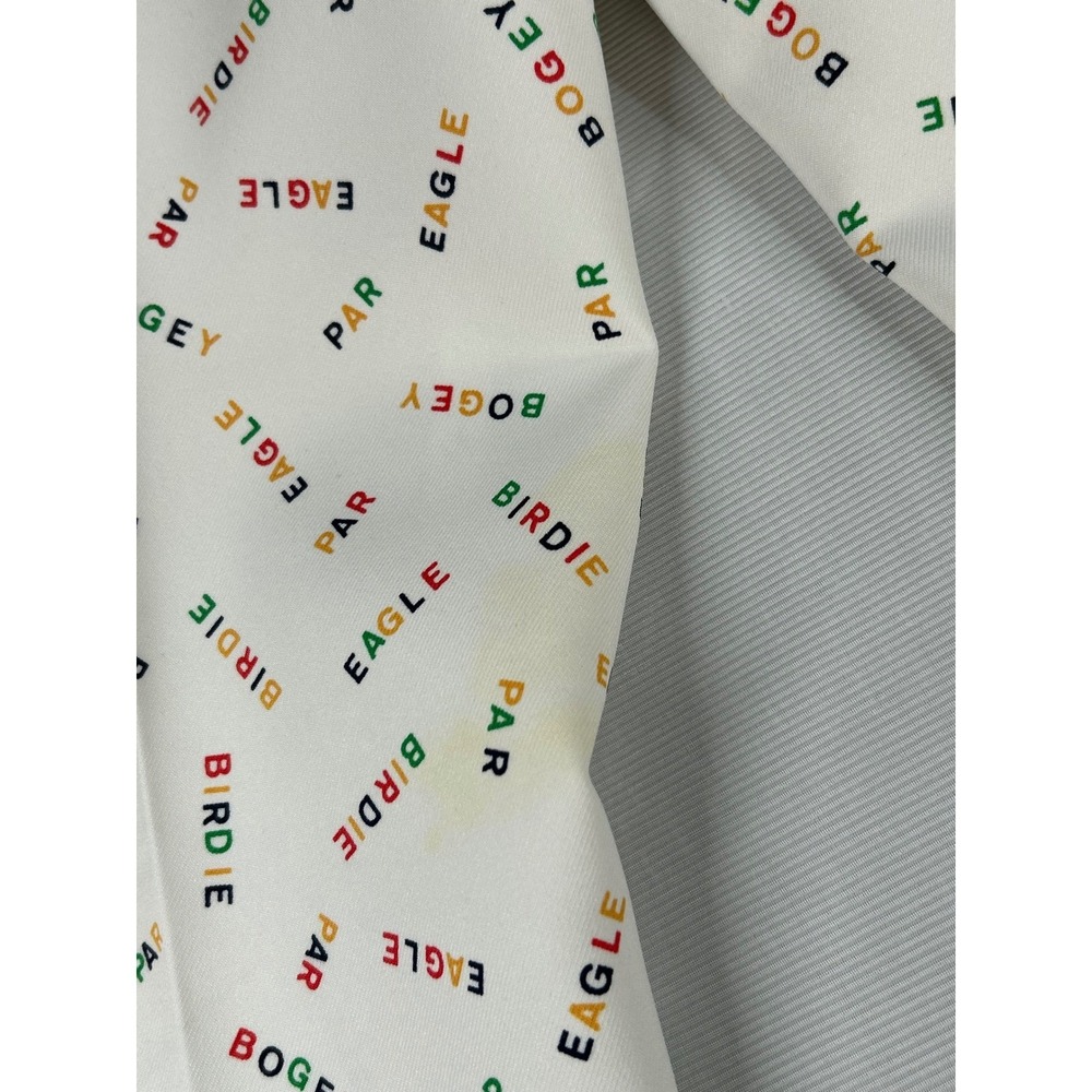 Vintage Husbands Corner Bentley Golf Pants White All Over Print Birdie Eagle Par